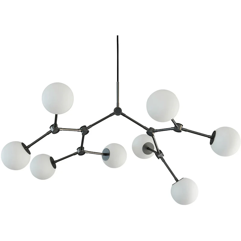 Drop Bulp Mini Lysekrone, Grå