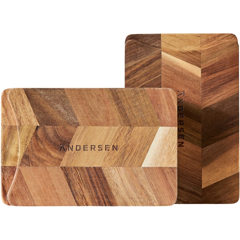 ARC Skjærebrett 12x18 cm 2-pk, Acacia