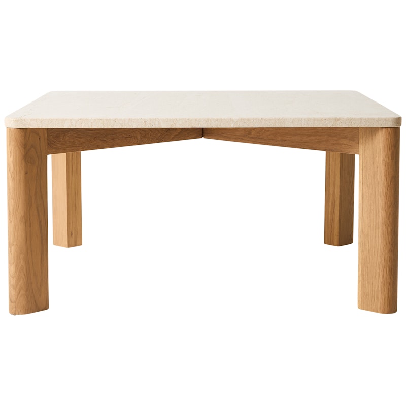Evoke Salongbord Marmor Creme, 80x80 cm
