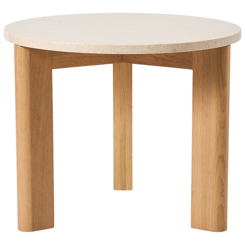 Evoke Salongbord Marmor Creme, Ø55 cm