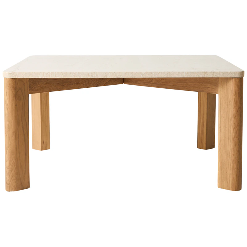 Evoke Salongbord Marmor Creme, 80x80 cm