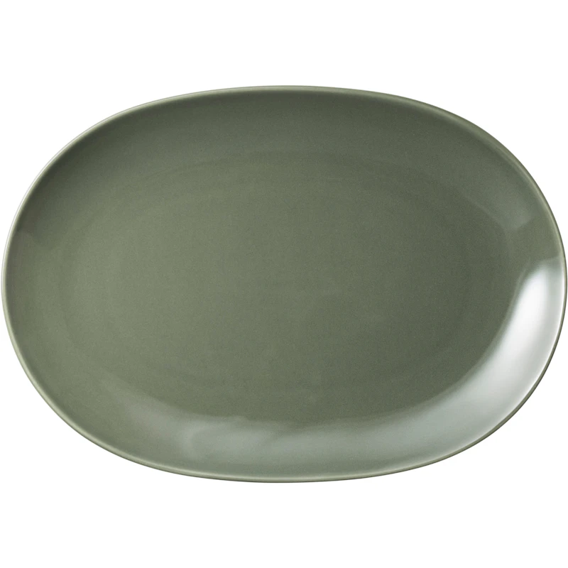 24h Oval Plate 18x28 cm, Vintergrønn