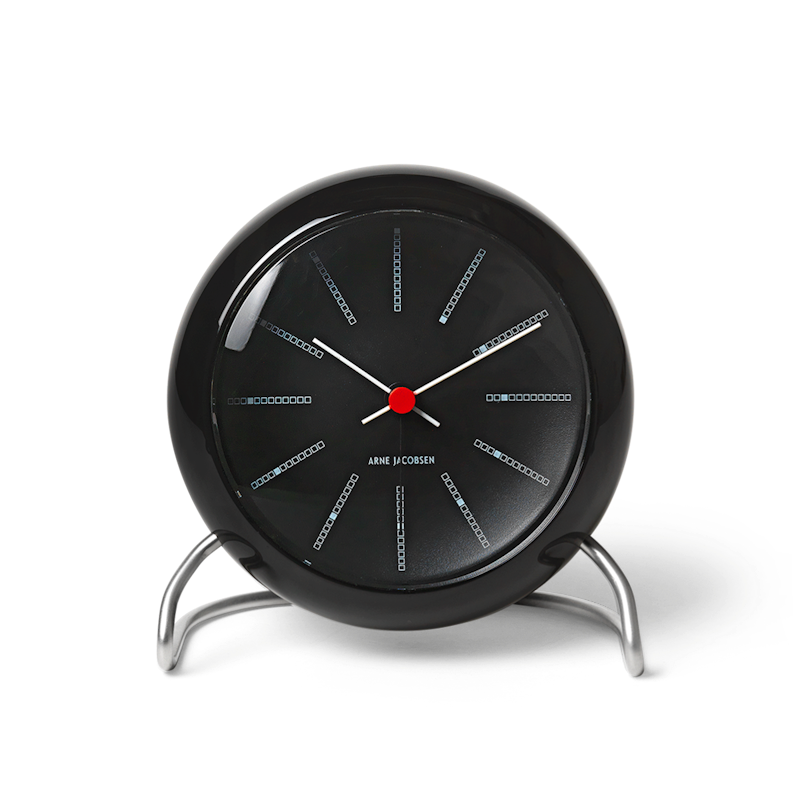 Bankers Table Clock Ø11cm, Black