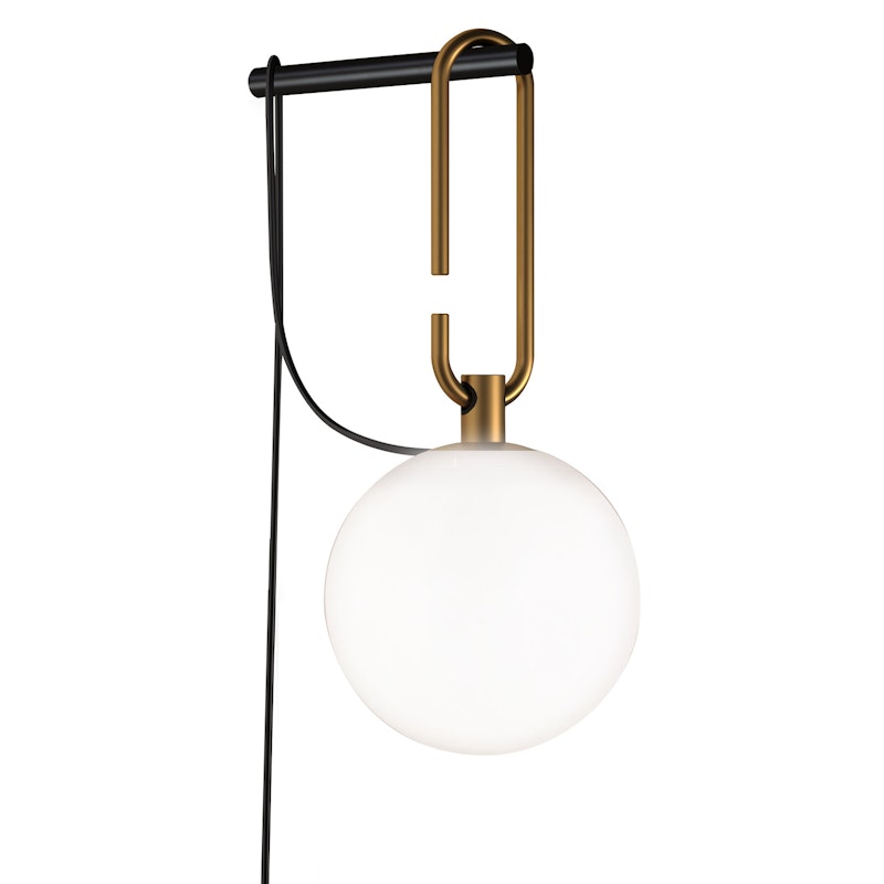 NH Vegglampe, Svart / Messing