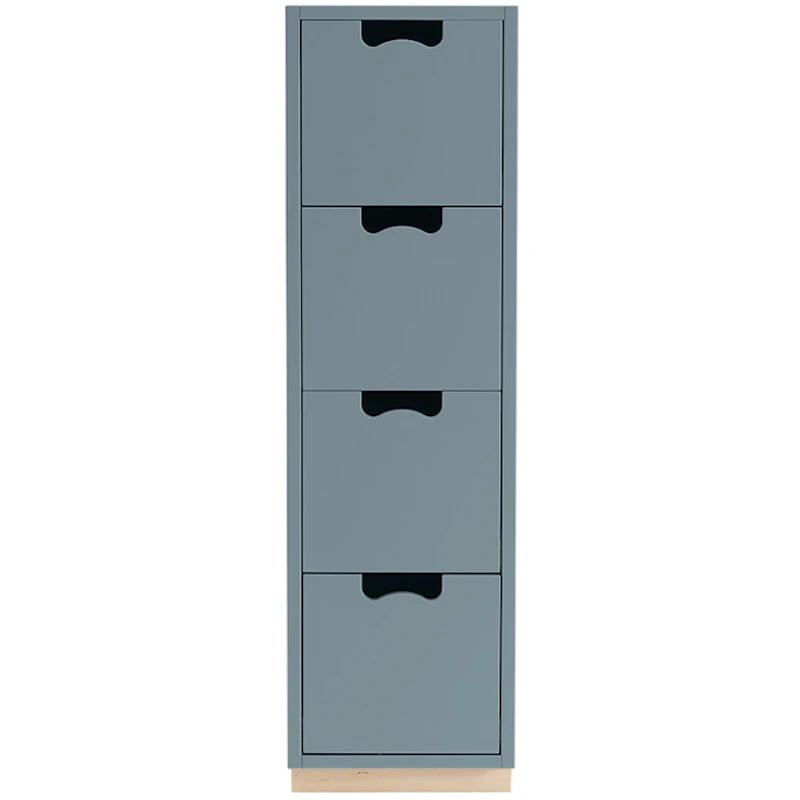 Snö J4 Chest Of Drawers Nordic Blue, Base Oak