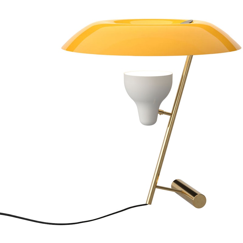 Model 548 Bordlampe, Mørkpolert Messing / Gul