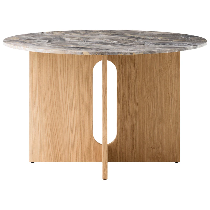 Androgyne Spisebord Ø120 cm, Natural Oak / Grey Galaxy