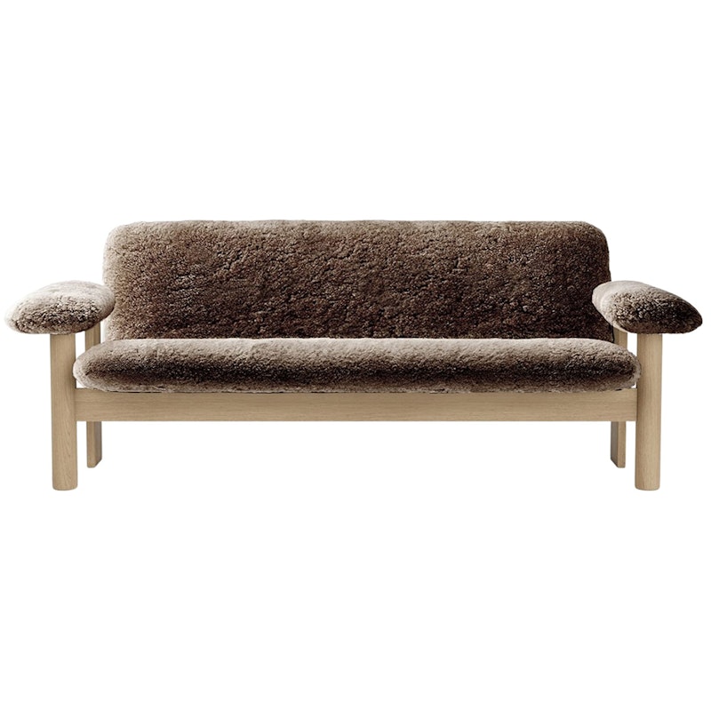 Brasilia 2-Seter Sofa, Eik / Sheepskin Sahara