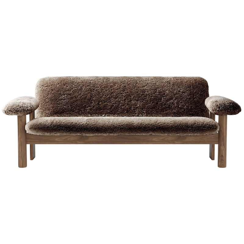 Brasilia 2-Seter Sofa, Walnut / Sheepskin Sahara