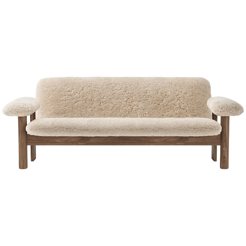 Brasilia 2-Seter Sofa, Walnut / Sheepskin Nature