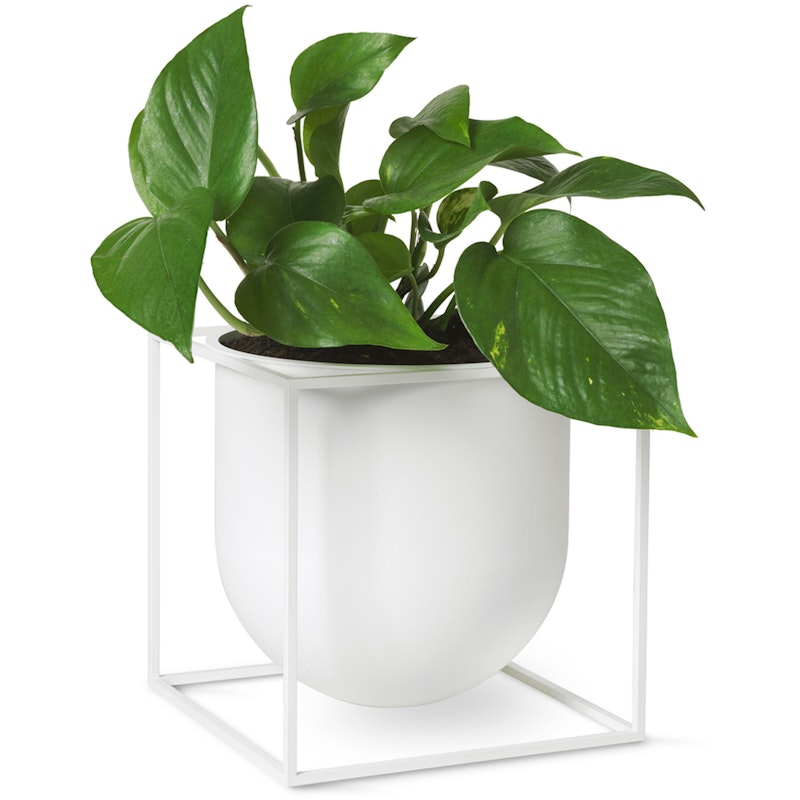Kubus Blomsterpotte 23 cm, Hvit