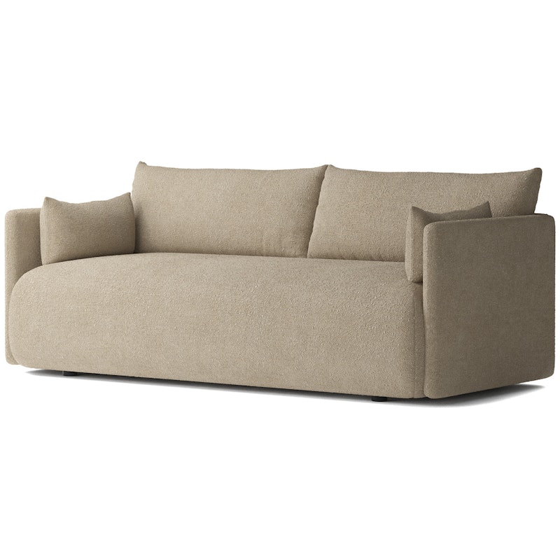 Offset 2-seter Sofa, Bouclé Beige