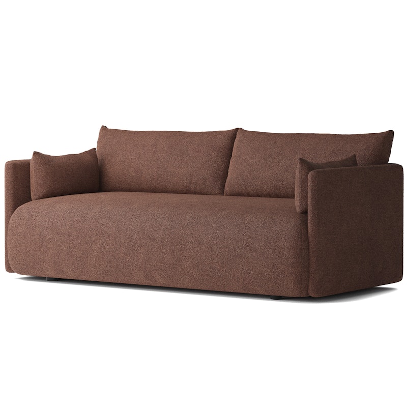 Offset 2-seter Sofa, Bouclé Bordeaux