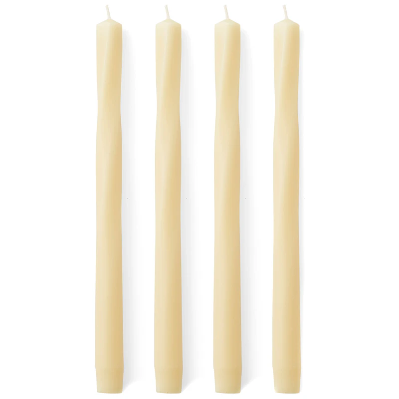 Twist Stearinlys 4-pk, Ivory