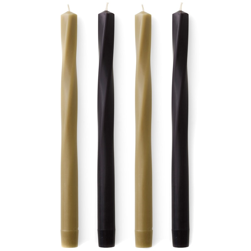 Twist Stearinlys 4-pk, Neutral