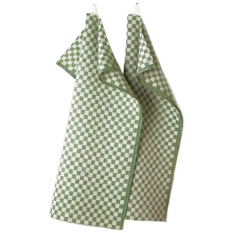 Schack Kjøkkenhåndkle 50X70 cm 2-pk, Mørkegrønn