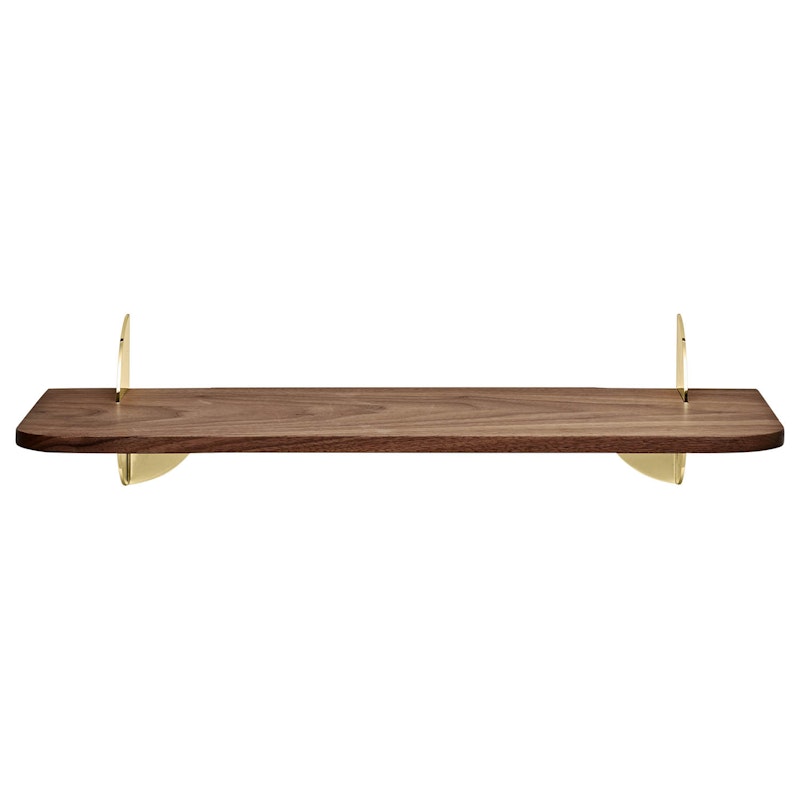 Aedes Shelf S, walnut/Gold