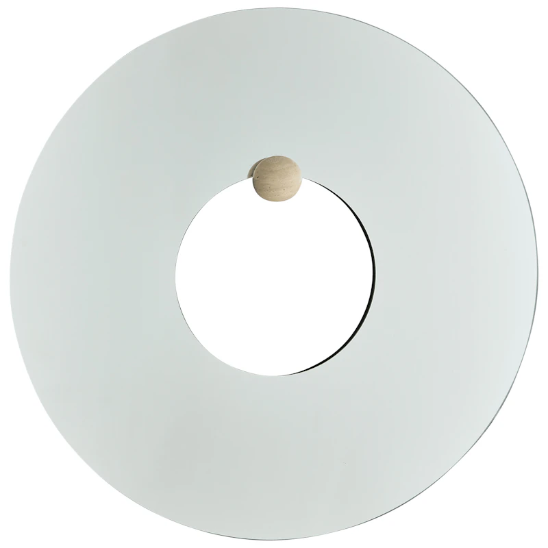 Castellum Veggspeil Ø80 cm, Travertin