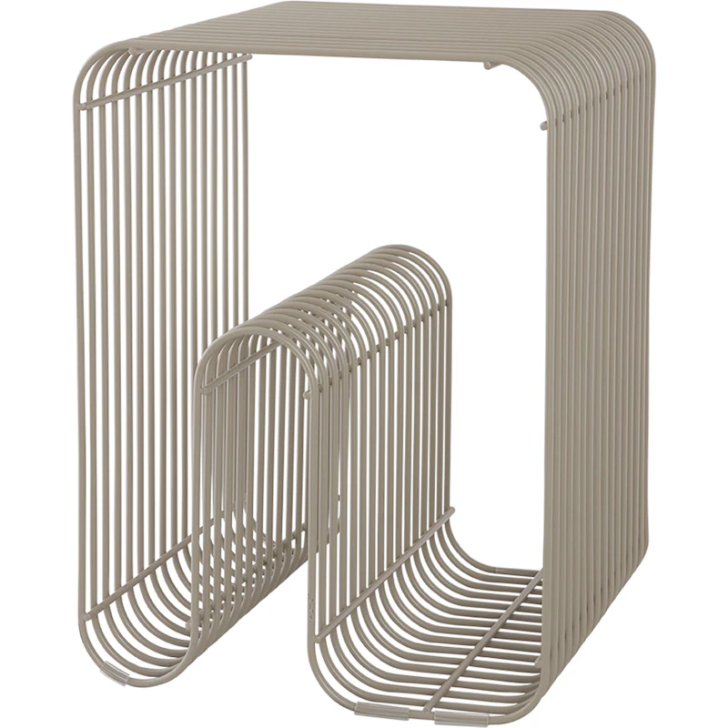 Curva Krakk Elegant, flerfunksjonell design i stål perfekt for ethvert hjem, uavhengig av stil eller smak Enkelt, distinkt uttrykk, Organiske former med stive linjer Taupe