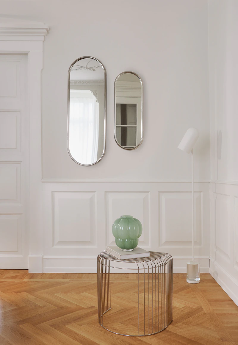Curva Sidebord Krombelagt Stål, Silver fra AYTM | Rum21.no