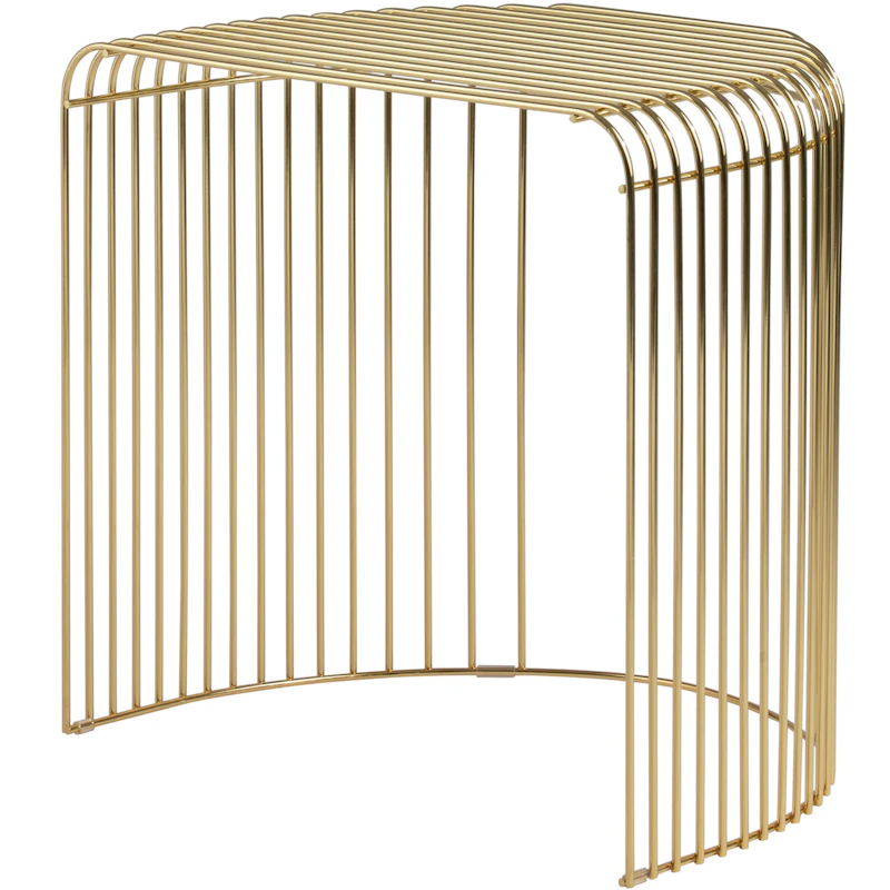 Curva Sidebord Messingbelagt Stål, Gull