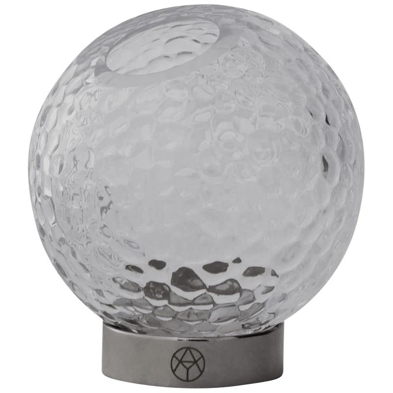 Globe Bubbles Vase Ø10 cm, Klar / Sølv