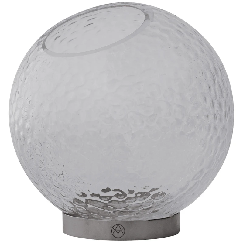 Globe Bubbles Vase Ø17 cm, Klar /  Sølv