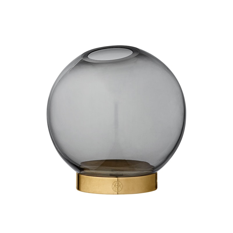 Globe Vase Ø10 cm, Svart / Messing