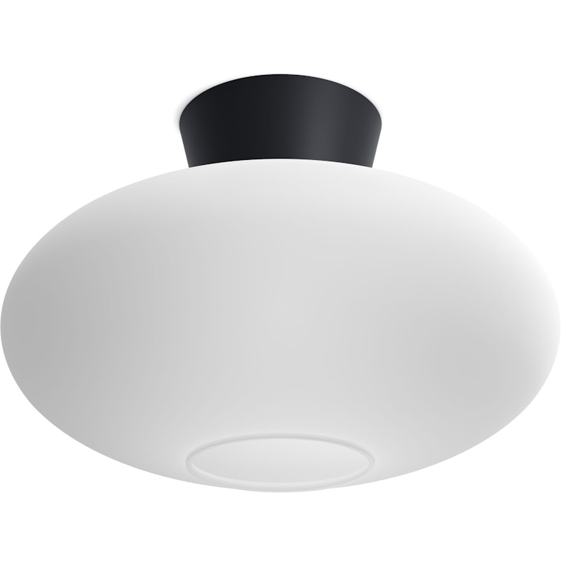 Bullo XL Plafond, Matt Black / Opal