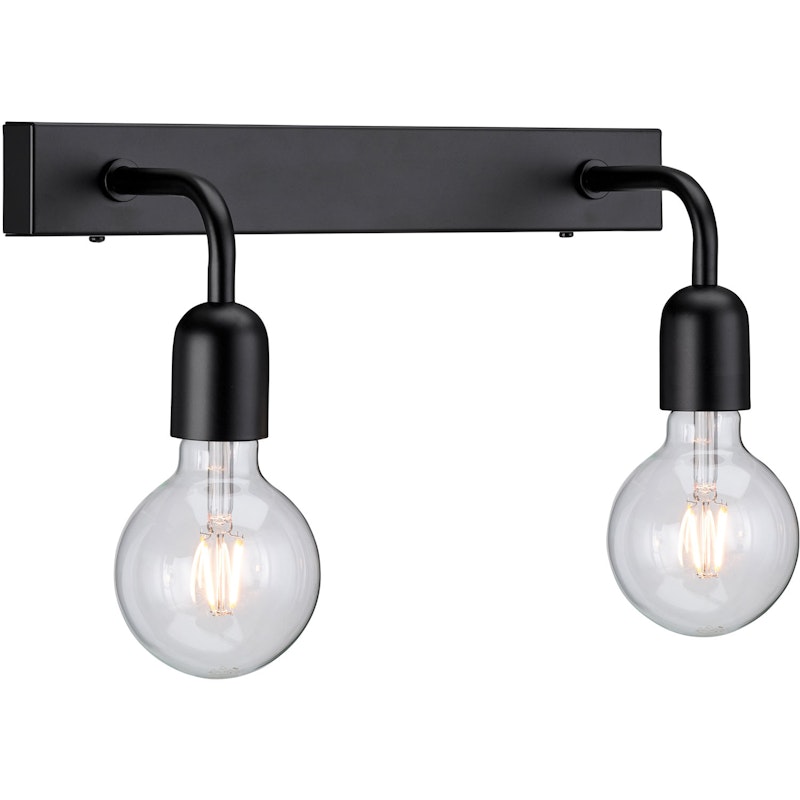 Regal 2 Vegglampe, Matt Black