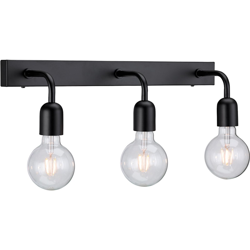 Regal 3 Vegglampe, Matt Black