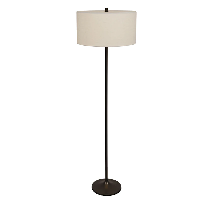 Soft Gulvlampe, Metallisk Bronse / Linen White
