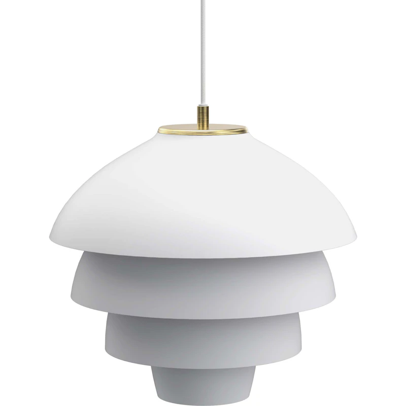 Valencia Pendant Ø31,8, Flat White / Brass