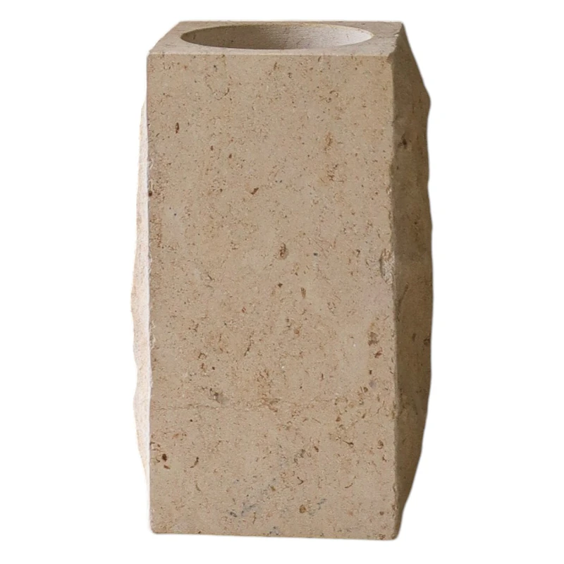 Edge Vase Large, Limestone