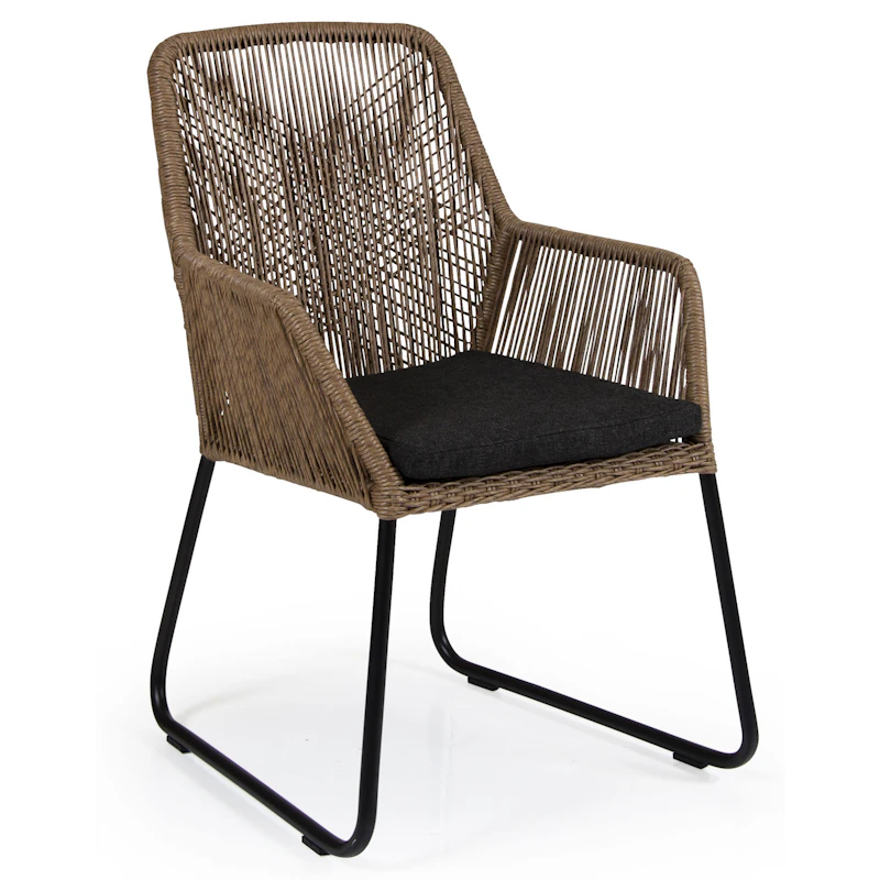 Midway Spisestol Med Sort Pute, Natur