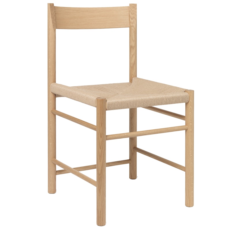 F Chair, Oiled Oak / Neutral Paper Cord