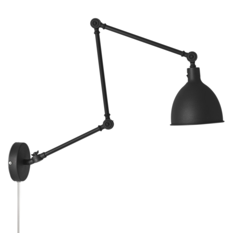 Bazar Vegglampe Lang Arm, Svart