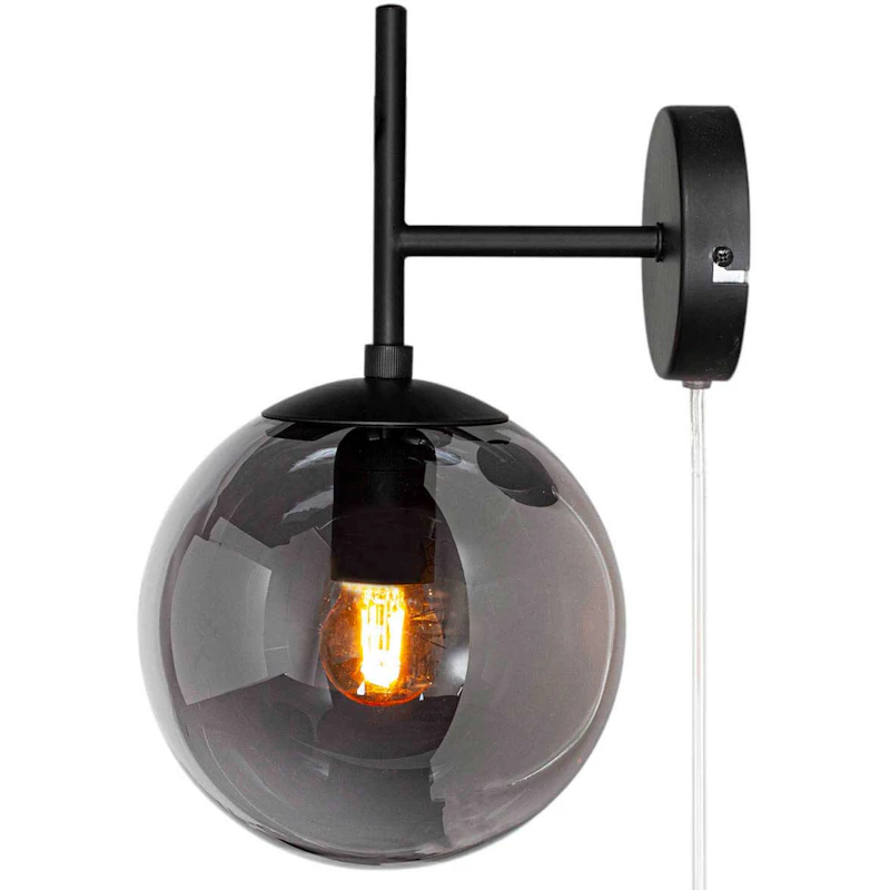 Boyle Vegglampe, Smoked Grey