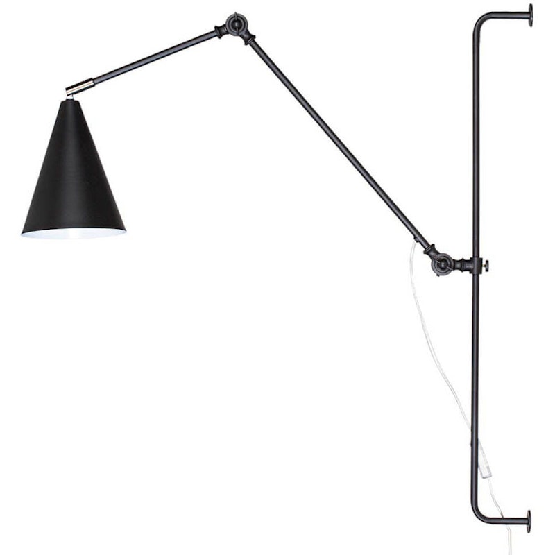 Yukon Vegglampe Matt Svart