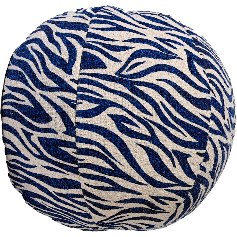 Anima Pute Rund Zebra, Blå