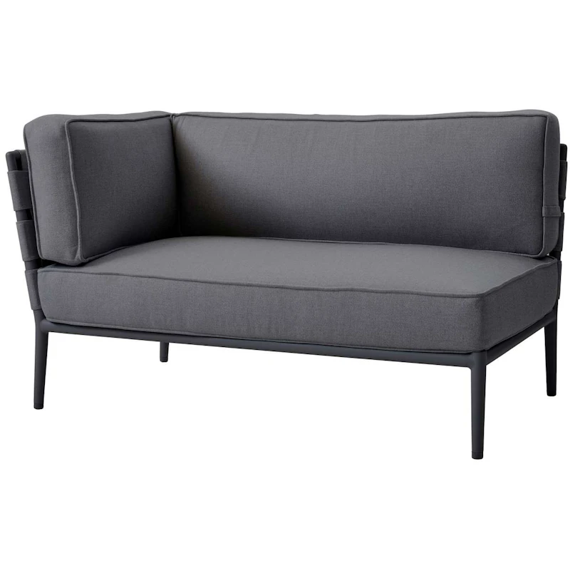 Conic 2-seters Sofa, Venstre Modul, Grey/AirTouch