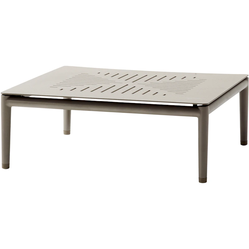 Conic Salongbord 75x75 cm, Taupe/Aluminium