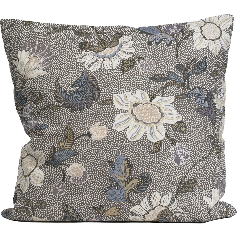 Flower Linen Putetrekk 50x50 cm, Khaki