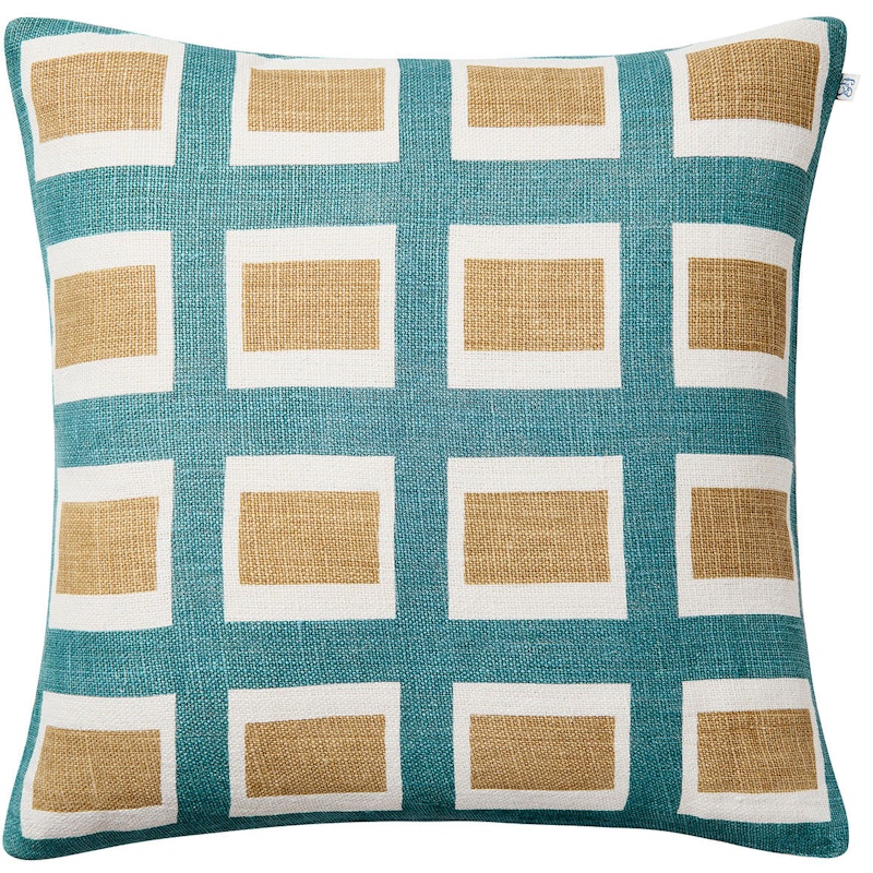 Hira Putetrekk 50x50 cm, Khaki / Heaven Blue