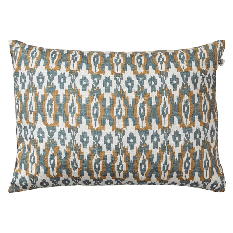 Ikat Delhi Pute Innendørs/Utendørs 40x60 cm, Heaven Blue/Beige