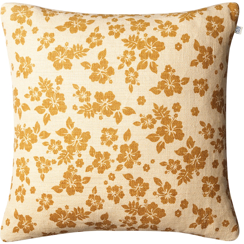 Indu Putetrekk 50x50 cm, Lys Beige / Spicy Yellow