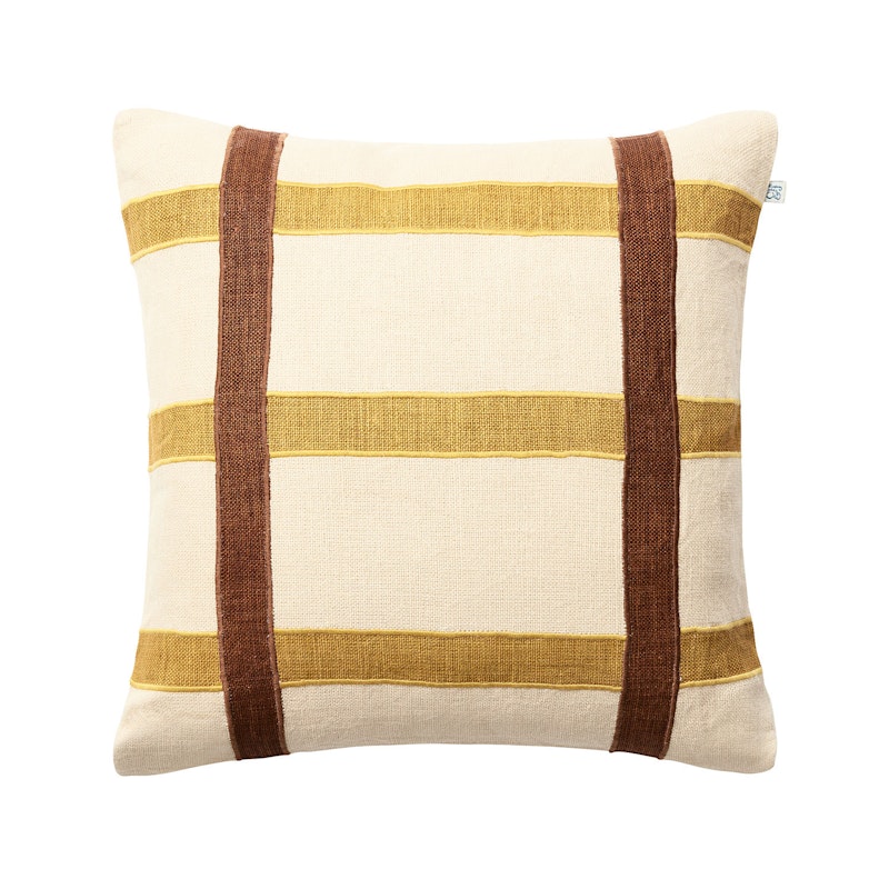 Kiran Putetrekk 50x50 cm, Taupe/Spicy Yellow