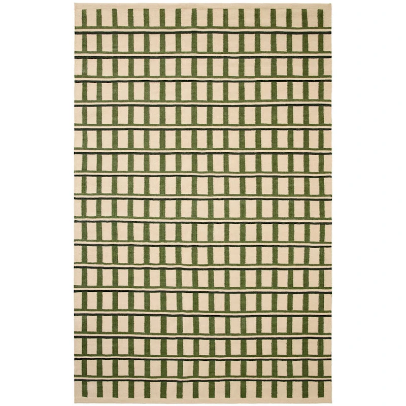 Mysore Teppe 230x320 cm, Off-white / Grønn / Mørkegrønn