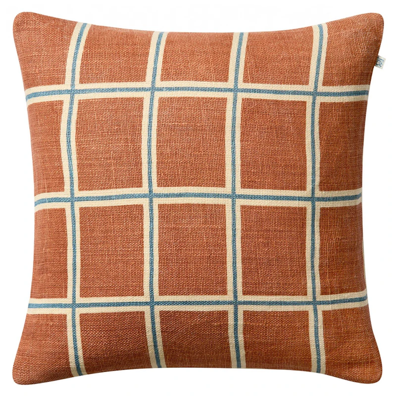 Raha Putetrekk 50x50 cm, Apricot Orange / Sky Blue