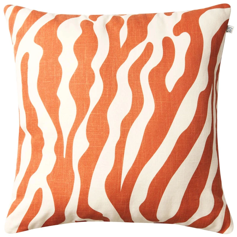 Zebra Pute 50x50 cm, Oransje/Off-white